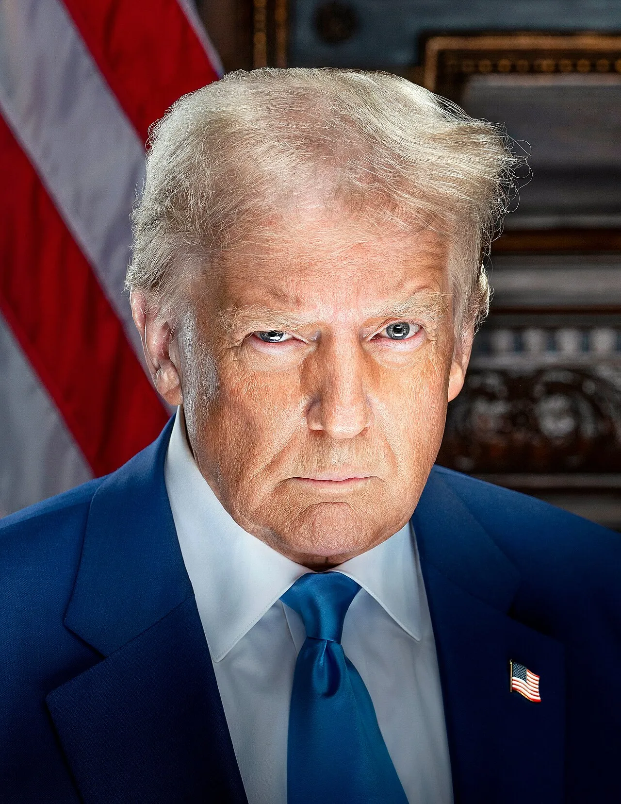 Officieel portret van president Donald Trump.