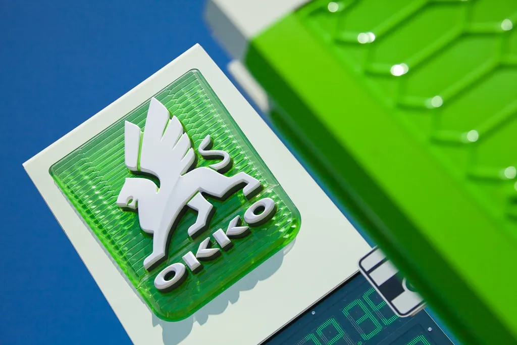 Pyloon van een OKKO-tankstation in Oekraïne, een van de netwerken die dieselprijzen verhogen